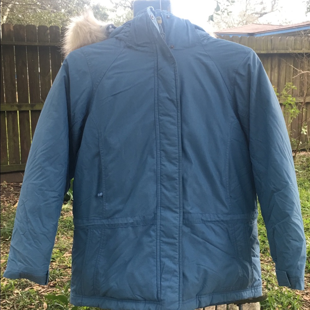 L.L. Bean Hooded Goose Down Coat szMed petite